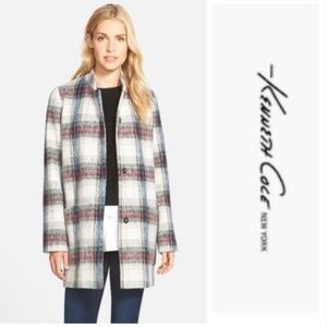 Kenneth Cole Jacket Shacket size Medium plaid teal